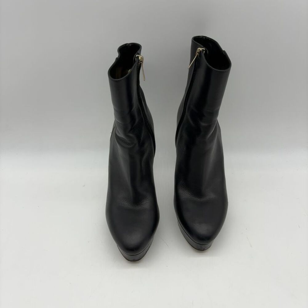 Jimmy Choo Black Leather Stiletto Ankle Booties